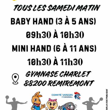 Entrainements Baby U9 & U11